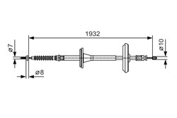 CABLU FRANA DE MANA BOSCH 1 987 482 021 - Compatibil cu SAAB