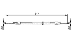 CABLU FRANA DE MANA BOSCH 1 987 482 024 - Compatibil cu MERCEDES-BENZ