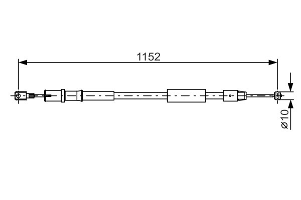 CABLU FRANA DE MANA BOSCH 1 987 482 025 - Compatibil cu MERCEDES-BENZ