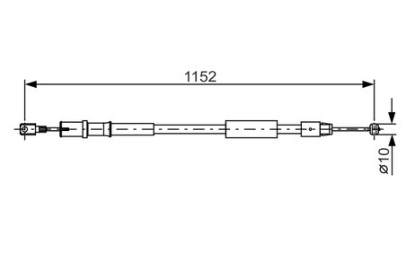 CABLU FRANA DE MANA BOSCH 1 987 482 025 - Compatibil cu MERCEDES-BENZ