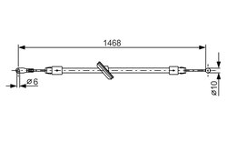 CABLU FRANA DE MANA BOSCH 1 987 482 027 - Compatibil cu VW