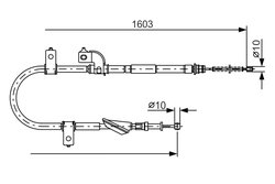 CABLU FRANA DE MANA BOSCH 1 987 482 080 - Compatibil cu SUBARU