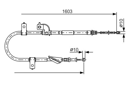 CABLU FRANA DE MANA BOSCH 1 987 482 080 - Compatibil cu SUBARU