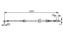 CABLU FRANA DE MANA BOSCH 1 987 482 131 - Compatibil cu MERCEDES-BENZ, VW