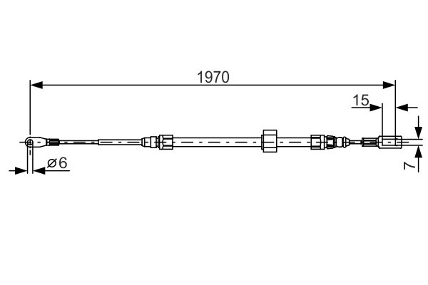 CABLU FRANA DE MANA BOSCH 1 987 482 131 - Compatibil cu MERCEDES-BENZ, VW