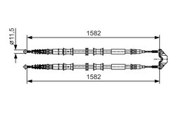 CABLU FRANA DE MANA BOSCH 1 987 482 138 - Compatibil cu HOLDEN, OPEL, VAUXHALL