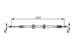 CABLU FRANA DE MANA BOSCH 1 987 482 142 - Compatibil cu RENAULT