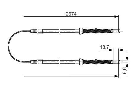 CABLU FRANA DE MANA BOSCH 1 987 482 148 - Compatibil cu IVECO