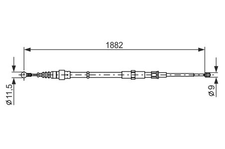 CABLU FRANA DE MANA BOSCH 1 987 482 193 - Compatibil cu SKODA