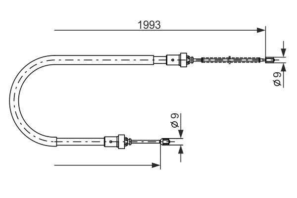 CABLU FRANA DE MANA BOSCH 1 987 482 233 - Compatibil cu DACIA, LADA, TOYOTA