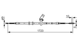 CABLU FRANA DE MANA BOSCH 1 987 482 268 - Compatibil cu AUDI