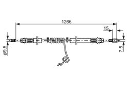 CABLU FRANA DE MANA BOSCH 1 987 482 281 - Compatibil cu FORD, FORD AUSTRALIA