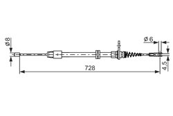 CABLU FRANA DE MANA BOSCH 1 987 482 301 - Compatibil cu MERCEDES-BENZ