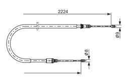 CABLU FRANA DE MANA BOSCH 1 987 482 303 - Compatibil cu RENAULT