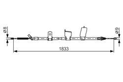 CABLU FRANA DE MANA BOSCH 1 987 482 340 - Compatibil cu NISSAN