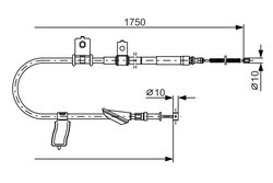 CABLU FRANA DE MANA BOSCH 1 987 482 351 - Compatibil cu SUBARU