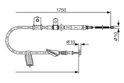 CABLU FRANA DE MANA BOSCH 1 987 482 352 - Compatibil cu SUBARU