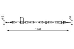 CABLU FRANA DE MANA BOSCH 1 987 482 363 - Compatibil cu JEEP