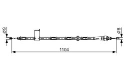 CABLU FRANA DE MANA BOSCH 1 987 482 364 - Compatibil cu JEEP