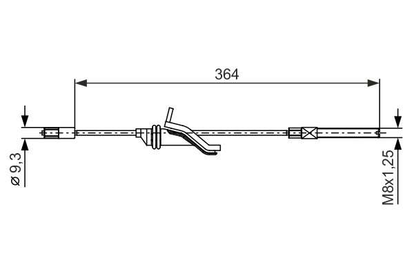 CABLU FRANA DE MANA BOSCH 1 987 482 371 - Compatibil cu FORD