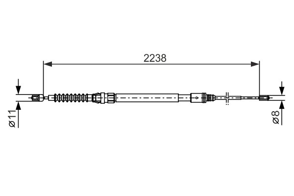 CABLU FRANA DE MANA BOSCH 1 987 482 373 - Compatibil cu PEUGEOT