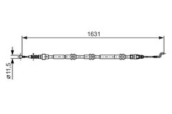 CABLU FRANA DE MANA BOSCH 1 987 482 376 - Compatibil cu VW