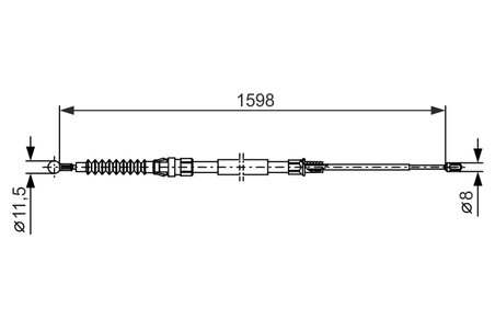 CABLU FRANA DE MANA BOSCH 1 987 482 379 - Compatibil cu VW