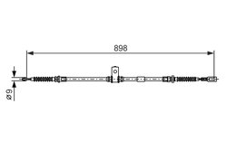 CABLU FRANA DE MANA BOSCH 1 987 482 397 - Compatibil cu NISSAN