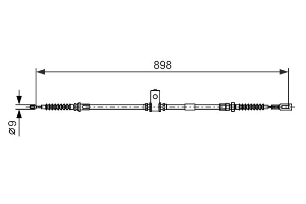 CABLU FRANA DE MANA BOSCH 1 987 482 397 - Compatibil cu NISSAN