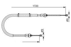 CABLU FRANA DE MANA BOSCH 1 987 482 411 - Compatibil cu DACIA, RENAULT