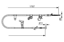 CABLU FRANA DE MANA BOSCH 1 987 482 435 - Compatibil cu FIAT, SUZUKI