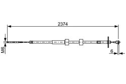 CABLU FRANA DE MANA BOSCH 1 987 482 499 - Compatibil cu MERCEDES-BENZ, PUCH