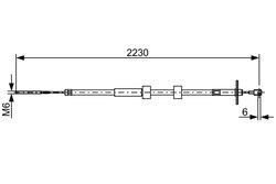 CABLU FRANA DE MANA BOSCH 1 987 482 500 - Compatibil cu MERCEDES-BENZ, PUCH