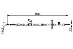CABLU FRANA DE MANA BOSCH 1 987 482 502 - Compatibil cu CHEVROLET, OPEL, VAUXHALL