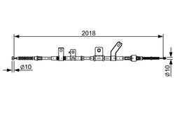 CABLU FRANA DE MANA BOSCH 1 987 482 516 - Compatibil cu MITSUBISHI