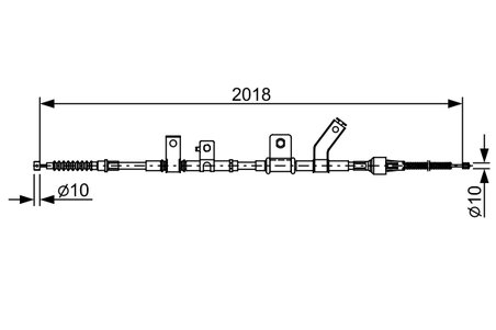 CABLU FRANA DE MANA BOSCH 1 987 482 516 - Compatibil cu MITSUBISHI
