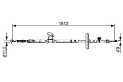 CABLU FRANA DE MANA BOSCH 1 987 482 536 - Compatibil cu OPEL, VAUXHALL