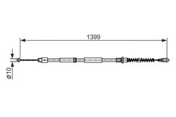 CABLU FRANA DE MANA BOSCH 1 987 482 539 - Compatibil cu MERCEDES-BENZ