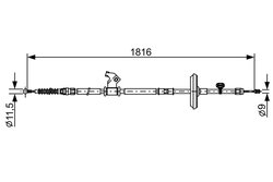 CABLU FRANA DE MANA BOSCH 1 987 482 535 - Compatibil cu OPEL, VAUXHALL