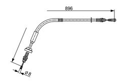 CABLU FRANA DE MANA BOSCH 1 987 482 543 - Compatibil cu FORD