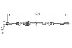 CABLU FRANA DE MANA BOSCH 1 987 482 548 - Compatibil cu RENAULT