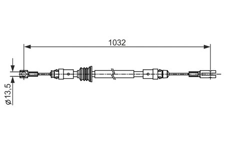CABLU FRANA DE MANA BOSCH 1 987 482 548 - Compatibil cu RENAULT