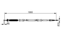 CABLU FRANA DE MANA BOSCH 1 987 482 579 - Compatibil cu ALFA ROMEO