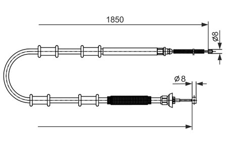 CABLU FRANA DE MANA BOSCH 1 987 482 592 - Compatibil cu FIAT