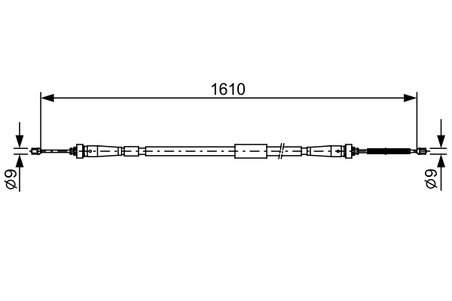 CABLU FRANA DE MANA BOSCH 1 987 482 636 - Compatibil cu RENAULT