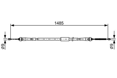 CABLU FRANA DE MANA BOSCH 1 987 482 637 - Compatibil cu RENAULT
