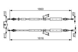 CABLU FRANA DE MANA BOSCH 1 987 482 671 - Compatibil cu VOLVO