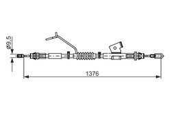 CABLU FRANA DE MANA BOSCH 1 987 482 673 - Compatibil cu FORD