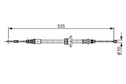 CABLU FRANA DE MANA BOSCH 1 987 482 677 - Compatibil cu OPEL, VAUXHALL
