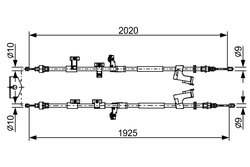 CABLU FRANA DE MANA BOSCH 1 987 482 709 - Compatibil cu FORD, FORD AUSTRALIA